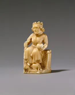 Images Dated 4th December 2020: Chess Piece in the Form of a King, German, 1350-1400. Creator: Unknown