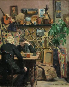 1886 Prints: Chess players, 1886. Creator: Gustav Wentzel