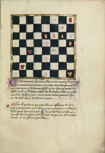 Recto Prints: Chess Problem, late 14th century. Creator: Unknown