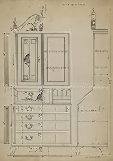Chests Prints: Chest, 1935/1942. Creator: Walter W. Jennings