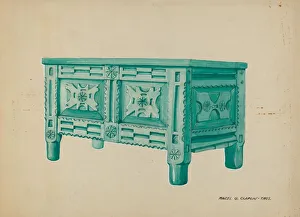 Majel G Collection: Chest for Clothing or Blankets, c. 1937. Creator: Majel G. Claflin