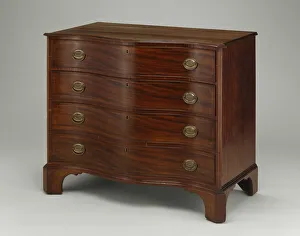 Mahogany Prints: Chest of Drawers, 1800 / 10. Creator: Langley Boardman