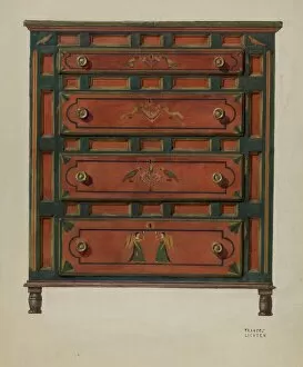 Drawers Gallery: Chest of Drawers, 1935 / 1942. Creator: Frances Lichten
