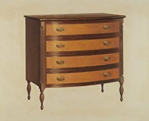 Furniture Leg Prints: Chest of Drawers, 1938. Creator: Ernest Busenbark