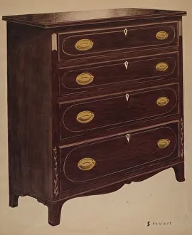 Stewart Robert Prints: Chest of Drawers, c. 1937. Creator: Robert Stewart
