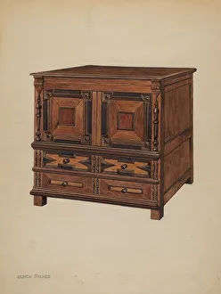 Chests Prints: Chest with Drawers, c. 1937. Creator: Ulrich Fischer