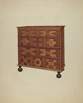 Embellished Prints: Chest of Drawers, c. 1938. Creator: Francis Borelli