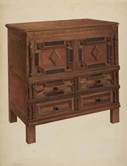 Cabinet Gallery: Chest with Two Drawers, c. 1939. Creator: Charles Squires
