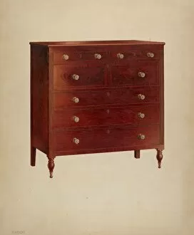 Drawers Gallery: Chest of Drawers, c. 1939. Creator: Isidore Sovensky