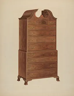 Drawers Gallery: Chest-on-Chest, c. 1938. Creator: Arthur Johnson