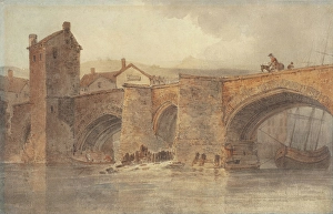 Turner Joseph Mallord William Prints: Chester Bridge, 1794. Creator: JMW Turner