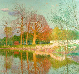 Chestnut Tree Collection: Chestnut Tree in the Evening Sun. Artist: Claus, Emile (1849-1924)