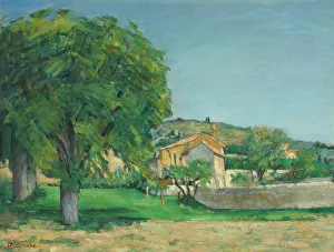 Autumn Prints: Chestnut Trees and Farm at Jas de Bouffan, c1876. Creator: Cezanne, Paul (1839-1906)