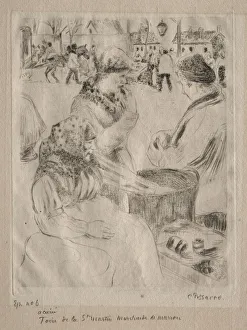 Chestnut Vendor, 1878. Creator: Camille Pissarro (French, 1830-1903)