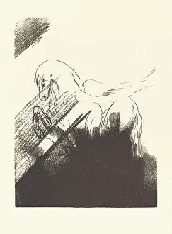 Pegasus Prints: Cheval aile (Winged Horse), 1894. Creator: Odilon Redon