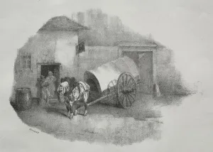 1791 1824 Prints: Cheval de charrette sorti des limons. Creator: Theodore Gericault (French, 1791-1824)