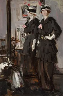 Cheval Mirror Prints: The cheval glass, c1915. Creator: Cadell, Francis Campbell Boileau (1883-1937)