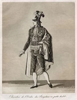 Feathers Collection: 'Chevalier de l'Ordre des Seraphins en petit habit', 1780s. Creator: Johan Abraham Aleander