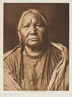 Plaited Prints: Cheyenne Female Type, 1911. Creator: Edward Sheriff Curtis