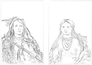 Myers And Co Prints: Cheyennes, 1841. Artist: Myers and Co