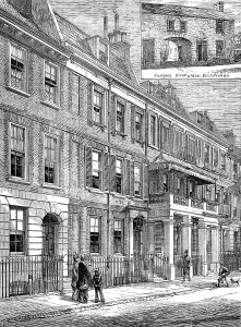 Rowhouse Prints: Cheyne-Row, Chelsea, where Thomas Carlyle lived, 1881. Creator: Unknown
