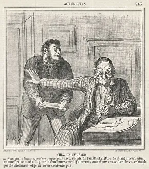 Usurer Prints: Chez un usurier, 19th century. Creator: Honore Daumier