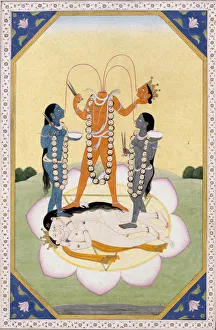 Buddhist Tantras Collection: Chhinnamasta, c. 1800. Artist: Anonymous