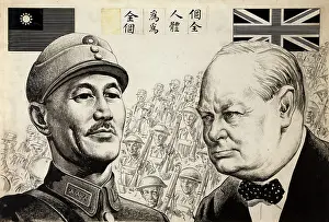 East Meets West Prints: Chiang-Kai-Shek and Winston Churchill