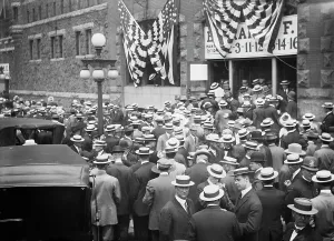 Street Lamp Prints: Chicago Convention, 1912. Creator: Bain News Service