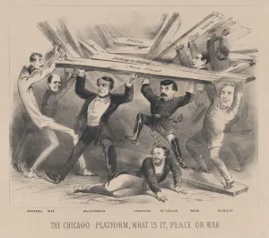 Mcclellan George Prints: The Chicago Platform, What is It, Peace or War, ca. 1864. ca. 1864. Creator: Anon