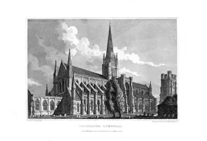 Chichester Cathedral, Chichester, West Sussex, 1829. Artist: Fenner, Sears & Co