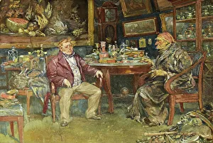 Gogol Prints: Chichikov at the house of Plyushkin