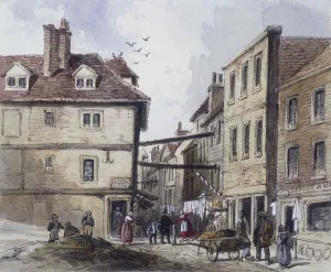 Chick Lane Prints: Chick Lane, London, c1840. Artist: J Maund