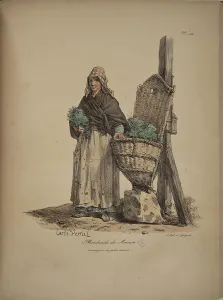 Merchant Prints: Chickweed seller. From the Series Cris de Paris (The Cries of Paris)