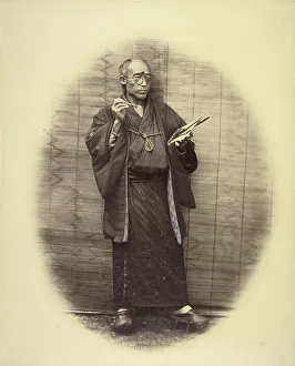 Vignette Prints: Our Chief Artist, 1868. Creator: Felice Beato