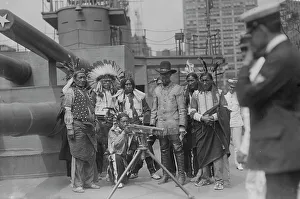 Training Ship Prints: Chief Bald Eagle on U.S.S. Recruit, 28 Jul 1917. Creator: Bain News Service