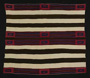 Dine Gallery: Chief Blanket (Second Phase), Arizona, 1850/65. Creator: Unknown