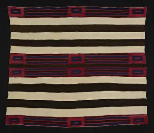 Navaho Prints: Chief Blanket (Second Phase), Arizona, 1850/65. Creator: Unknown