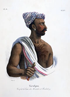 Chief of the Caste in Pondicherry (Puducherry), India, 1828. Artist: Marlet et Cie