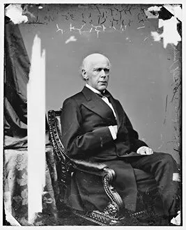 Chase Salmon Portland Gallery: Chief Justice Salmon P. Chase, between 1860 and 1875. Creator: Unknown