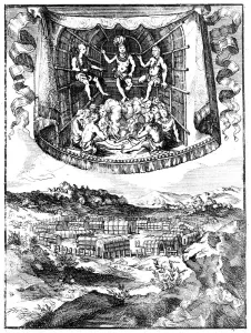 Rebecca Prints: Chief Wahunsonacock smoking in his hut, 1686