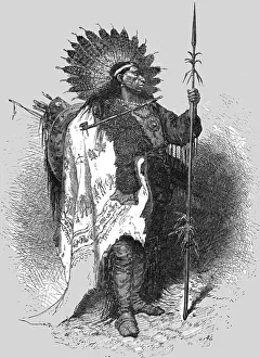Bates Hw Prints: The Chief in full War Dress; A Doctors Life among the North-American Indians