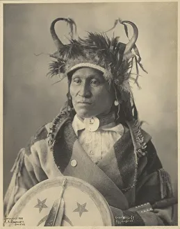 Star Pattern Prints: Chief Wets-It of the Assiniboine Nation, 1898. Creators: Adolph F. Muhr, Frank A. Rinehart