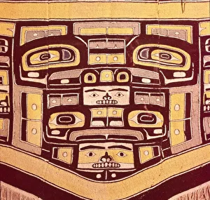 Chiefs Blanket with Bear Design, Totemism, Tungit Tribe, Pacific Northwest Coast Indians Chiefs Blanket with Bear Design, Totemism, Tungit Tribe, Pacific Northwest Coast Indians