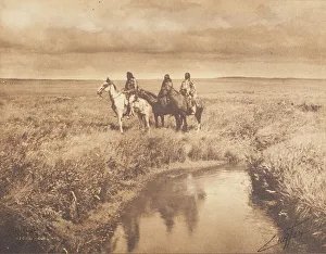 Horizon Prints: The Three Chiefs-Piegan, Printed 1900. Creator: Edward Sheriff Curtis