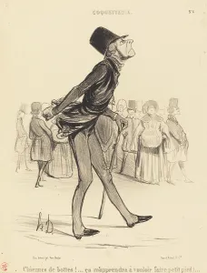 Chiennes de bottes!...ca m'apprendra a vouloir faire petit pied!... 1840