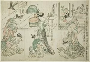 Brush Collection: Child Attendants: A Set of Three (Kamuro sanpukutsui), c. 1744 / 51
