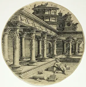 Capital Prints: The Child in the Courtyard, 1520/30. Creator: Jean de Gourmont