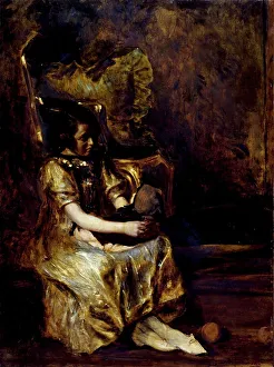 Lonely Prints: The child with the doll, 1900. Creator: Jacques Emile Blanche