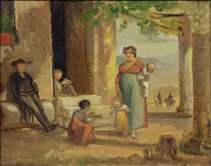 Learning Prints: Child learning to walk, before 1859. Creator: Wilhelm Marstrand